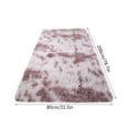 thumbnail image 3 of AuroraX Purple Bedroom Area Rug Non-Slip Backing Shaggy Plush Ultra Soft Bathroom Rug Contemporary 31x78 Inch Tie-Dye, 3 of 5