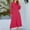 *Hot Pink, variant on U Women's Fall Winter Flattering Dress With Bow, Casual Flowy A Line Boho Midi Party Long Dress Green,Womens Plus L