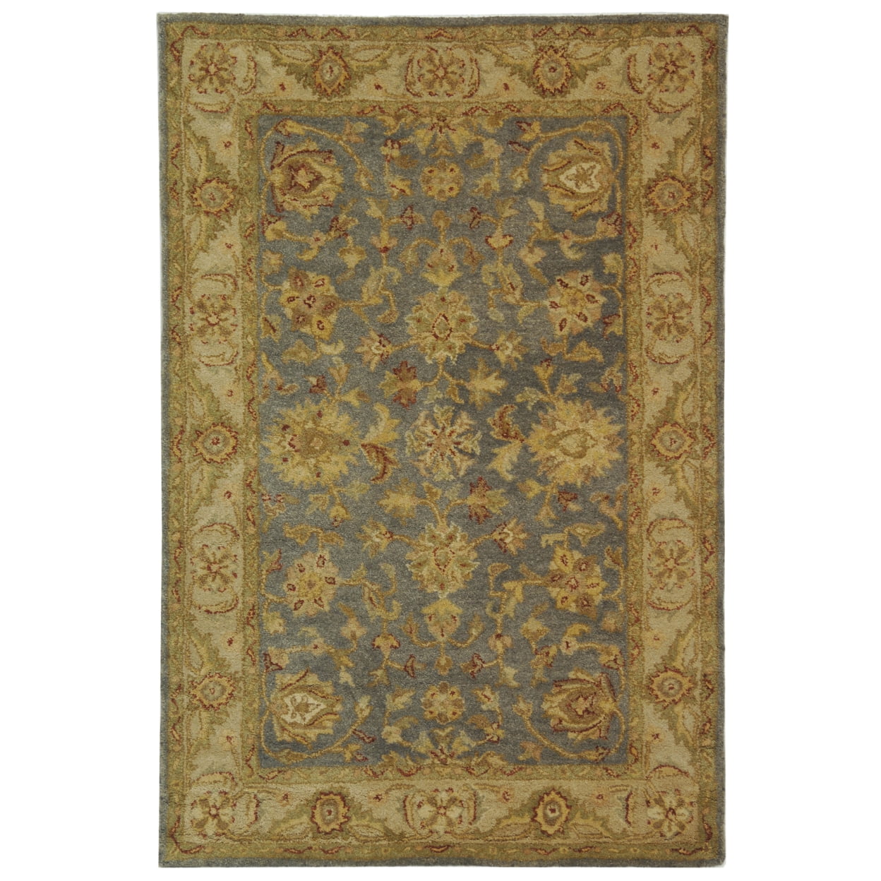 SAFAVIEH Antiquity Bethanie Traditional Wool Area Rug, Blue/Beige, 8'3" x 11'