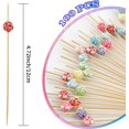 thumbnail image 2 of 100PCS Cocktail Picks Toothpicks for Appetizers Charcuterie Accessories Cocktail Picks for Drinks Bamboo Toothpicks Cocktail Toothpicks Green Leaf Toothpicks for Food Fruit Long Toothpicks 4.7Inch, 2 of 7