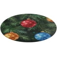thumbnail image 5 of Christmas Balls Colorful Round Carpet Circle Rug Outdoor Patio Area Rug Washable Large Area Rugs Hallway Room Decor Fitness Mats, 5 of 8