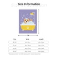 thumbnail image 5 of Disketp Corgi Washing in Bathtub Cozy Flannel Fleece Throw Blanket: Has a velvety texture for All Seasons - Perfect for Women, Men, & Kids"50"x40", 5 of 6