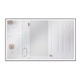 thumbnail image 4 of 60 in. x 36 in. LED Lighted Framed Rectangular Ati-Fog Bathroom Vanity Mirror in Flat Black, 4 of 7