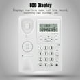 thumbnail image 3 of Pantalla LCD Semi Teléfono con Altavoz Adaptador de Corriente Sharainn de 3 Grupos Manos Libres Cargador con Cable 8v Litio Alarmas Teléfono - Blanco, 3 of 8