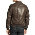 thumbnail image 2 of Men's Stylish Bomber Brown 100% Genuine Lambskin Leather Lightweight Soft Satin lining Jackets for Men - XXL Size, 2 of 3