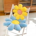 thumbnail image 4 of Cojines de Flores, Almohada con Forma de Flor de 50 cm, Cojín de Suelo con Flores, Cojín de Asiento, Cojín de Pétalos Suaves para el Hogar, Sofá, Coche, Amarillo, 4 of 4