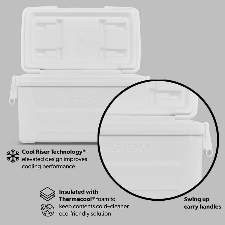 Igloo 48 QT Laguna Hard Sided Ice Chest Cooler - White