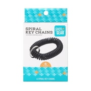 Pen + Gear Spiral Keychains, Black, Plastic, 6 Count