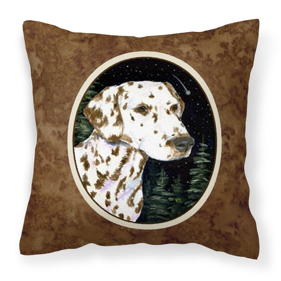 Carolines Treasures SS8518PW1414 Starry Night Dalmatian Fabric Decorative Pillow, 14Hx14W, multicolor