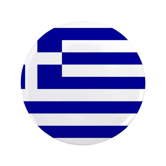 CafePress - Greece Flag 3.5 Button - 3.5" Button