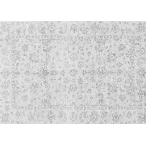 Ahgly Company Indoor Rectangle Oriental Gray Traditional Area Rugs, 7' x 9'