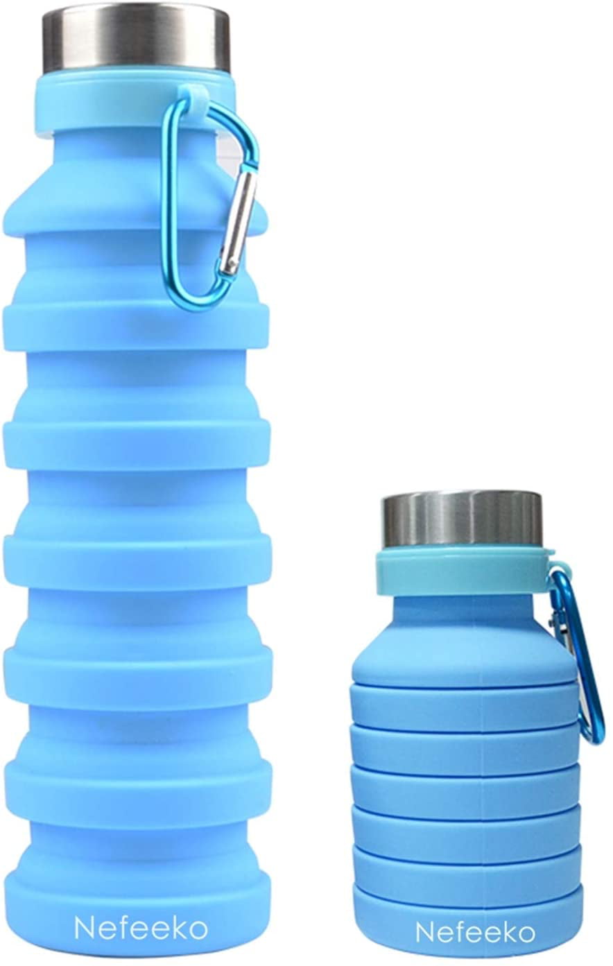 500ML Collapsible Sports Bottle Silicone Folding Travel Bottle Drink Camping Wat