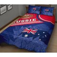 thumbnail image 2 of Juego de Cama Colcha - Aus Bandera y Escudo de Armas Juego de Funda de Colcha Waratah Flores, 2 of 5