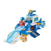 Super Wings World Aircraft Playset with 2" Jett & Golden Boy Figures