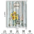 thumbnail image 6 of Rustic Farmhouse Shower Curtain,Sunflower Floral Shower Curtains Sets for Bathroom,Retro Country Teal Wooden Barn Board Waterproof Fabric Stall Bath Curtain with 12 Hooks 72x72in, 6 of 6