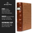 thumbnail image 5 of Bellagio-Italia Tuscany CD/DVD Storage Binder - Cognac Brown - Leather - 288-Disc Capacity - Storage Organizer for DVDs, CDs, Blu Rays, & Video Games - Acid-Free Binder Organizer Sheets - 6 Pack, 5 of 6