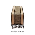 thumbnail image 3 of Vacemry Table Runners And Tablecloths, Tassel Trim Polyester Table Decor For Dining Room Living Room Sideboard Entryway Console Table Home Decor, 3 of 6