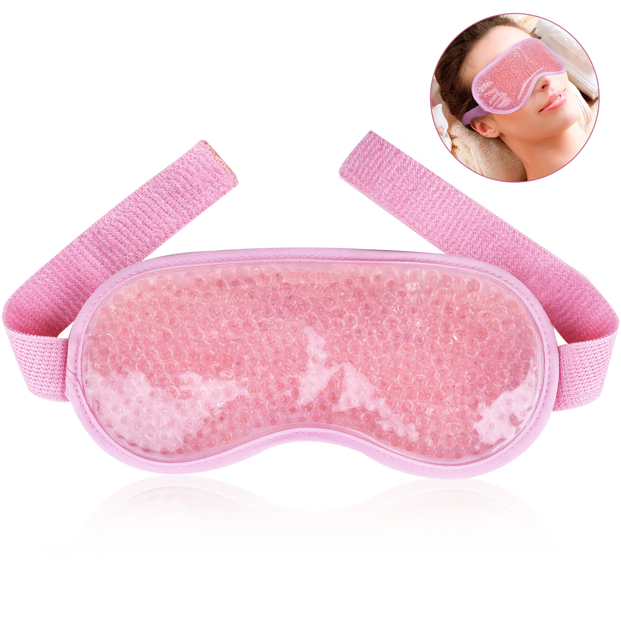 LotFancy Eye Mask, Reusable Puffy Beads Ice Pack for Hot Cold Therapy - Walmart.com