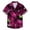 Hot Pink, variant on IWRICH Hawaiian Shirt for Men Short Sleeves Tropical Printed Casual Button down Summer Beach Floral Shirts Purple XL