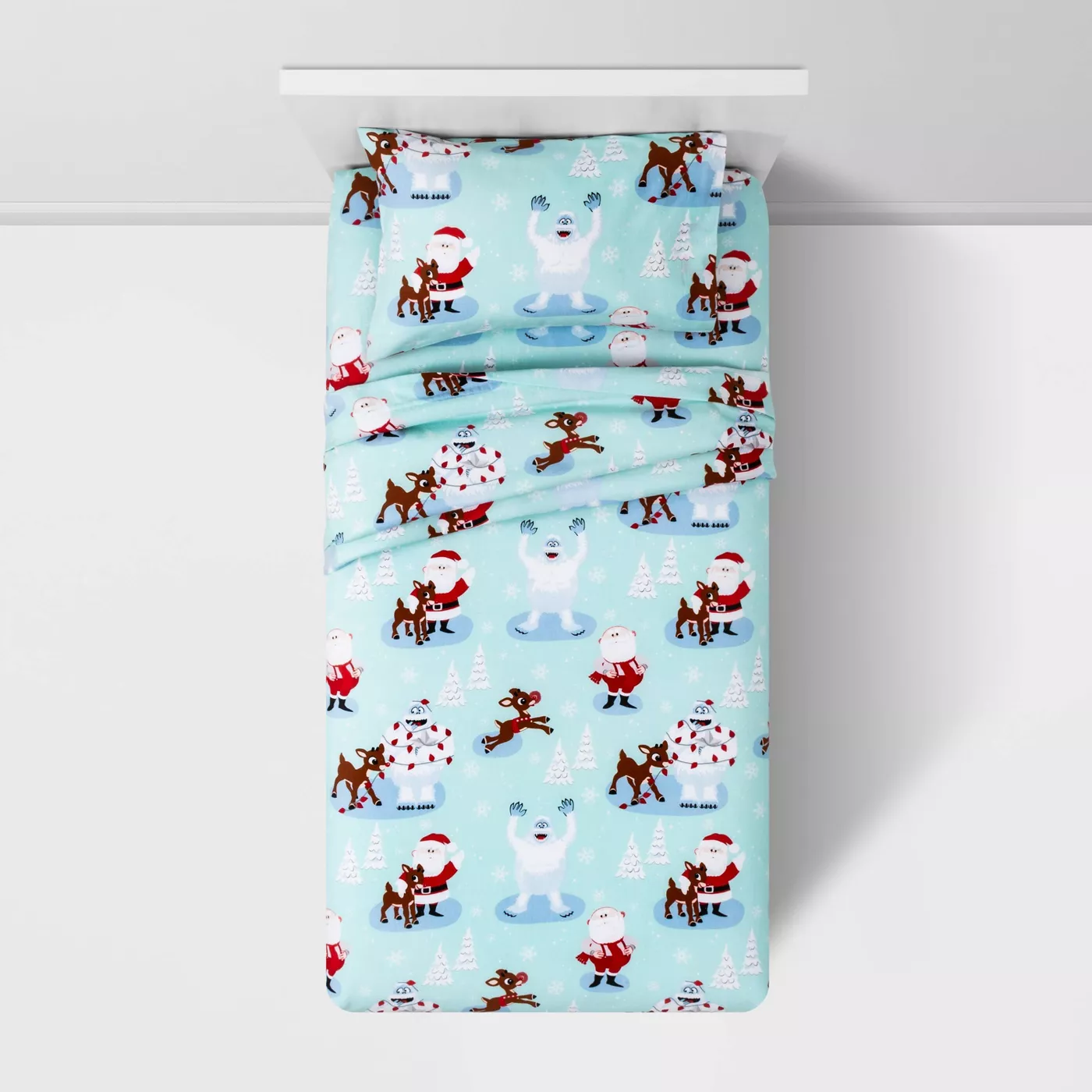 Rudolph the Red Nosed Reindeer 3 Piece Twin Flannel Sheet Set