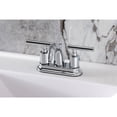 thumbnail image 2 of Kingston Brass FB5611CML Manhattan Double-Handle 4" Centerset Bathroom Faucet with Pop-Up Drain, Polished Chrome, 2 of 7