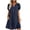 Blue, variant on YuXingFu Loose Cotton Casual Dresses Women Maxi V-Neck Plus Size Womens Dress Short Sleeve for Spring Long Casual Summer White S