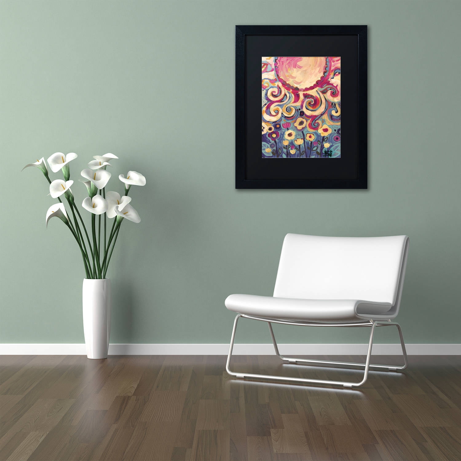 Trademark Fine Art "148" Canvas Art by Natasha Wescoat, Black Matte, Black Frame