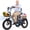Blue, variant on ESKUTE Adult Electric Tricycle, Folding Step-Thru E-Trike with Removable Battery, 18" x 3.0" Fat Tires, Long Range 3-Wheel Electric Bicycle for Daily Riding UL2849, Black