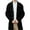 Black, variant on gbyLJF Men's Mid-length Knitted Cardigan Solid Color Turndown Collar Long Sleeve Jacket Slim Fit Full Button Down Sweater Coat