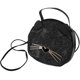 thumbnail image 3 of Creative Small Round PU Tote Handbag Casual Shoulder Bag Leopard Grain Cartoon Cat Ears Coin Purse for Girls Ladies (Black), 3 of 4