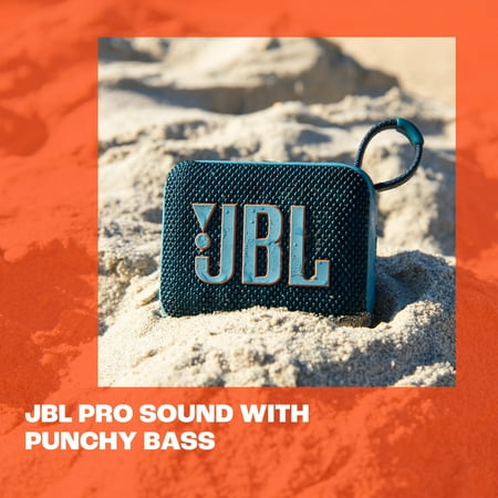 JBL Go 4 Ultra-Portable Waterproof Bluetooth Speaker, Blue