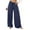 Navy, variant on Linen Pants Women Sevevn Women Fashion Solid Color Elastic Waist Sports Casual Pants Wide Leg Pants Woman