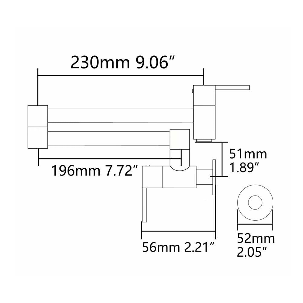 Lowestbest Brass Wall Mounted Foldable Faucet, Double Handles Fuacet, Cold Water Kitchen Tap, Chrome Lowestbest Brass Wall Mounted Foldable Faucet, Double Handles Fuacet, Cold Water Kitchen Tap, Chrome