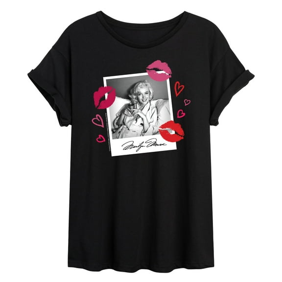 Marilyn Monroe - Pop Culture Icon - Natural Beauty Kisses - Juniors Ideal Flowy Muscle T-Shirt