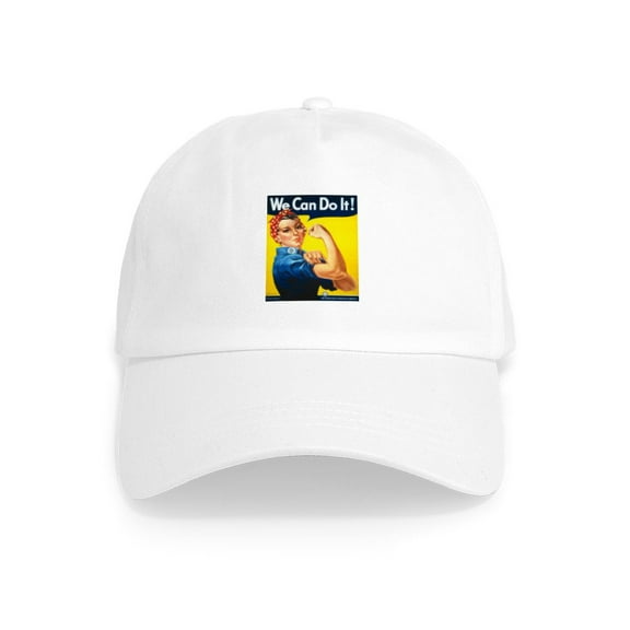 CafePress - Rosie The Riveter Cap - Adjustable 100% Brushed Unisex Casual Cotton Baseball Cap, Beige, 1