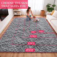 thumbnail image 3 of Sanmadrola Super Soft Shaggy Rugs Carpets 2.4x5.2 Feet Plush Area Rugs for Living Room Bedroom, Fluffy ​Rug for Nursery Playroom Dorm Room, Shag Plush Rug for Teen Room Decor, Grey, 3 of 7