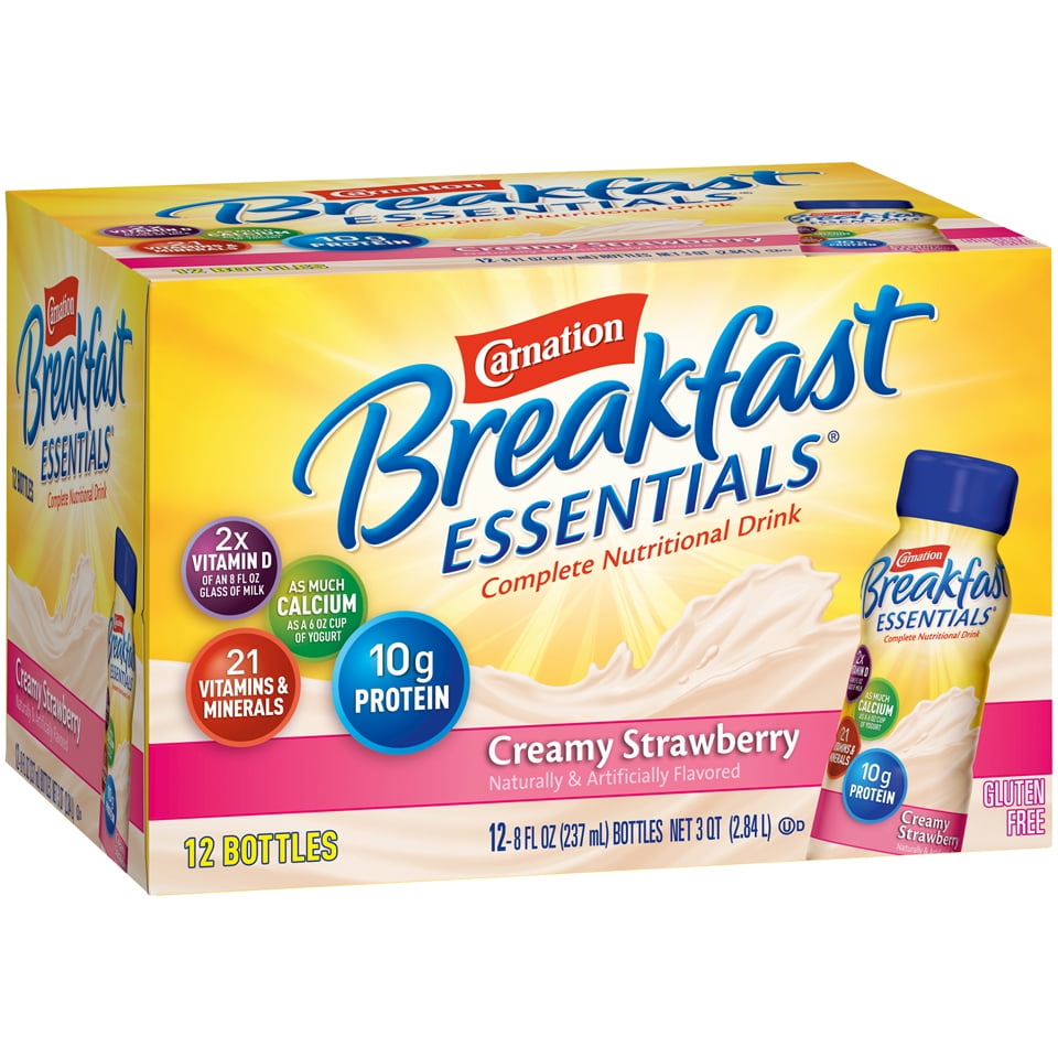 Carnation Breakfast Essentials ® Creamy Strawberry 8 Fl oz *12 BOTTLES