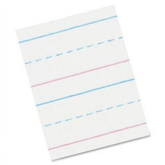 Zaner-Bloser Sulphite Handwriting Paper, Dotted Midline, Grade 1, 5/8" x 5/16" x 5/16" Ruled Long, 10-1/2" x 8", 500 Sheets
