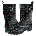 thumbnail image 2 of Capelli New York Women's Mid-Calf Rain Boot, Black Shine, 2 of 2