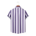 thumbnail image 5 of SwiftWear Men Polyester Short Sleeve Turndown collar Hawaii T Shirts For Man Purple XXL, 5 of 5