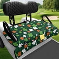 thumbnail image 4 of XYZCANDO St. Patrick's Shamrock Golf Cart Seat Cover - 4 Pockets Non-Slip Terry Cloth - Universal Fit 2-Seat Golf Cart Protector, 4 of 8