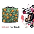 thumbnail image 6 of FORMRS Travel Makeup Bag Large Capacity Train Case Cosmetic Organizer with Adjustable Dividers, Orange Tree Pattern, 6 of 8