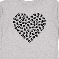thumbnail image 4 of Inktastic Heart Made Of Paws, Dog Paws, Puppy Paws - Black Boys or Girls Long Sleeve Toddler T-Shirt, 4 of 5
