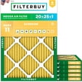 thumbnail image 1 of Filterbuy 20x25x1 MERV 11 (MPR 1200) Allergen Defense, Pleated HVAC AC Furnace Air Filters (6-Pack), 1 of 8