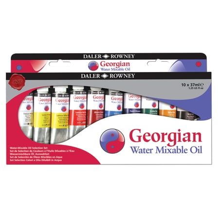Daler-Rowney Georgian Water Mixable Oil Set 10-Color 37ml Selection Set