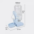 thumbnail image 2 of Automatic Rabbit Feeders, 500ml Rabbit Cage Feeder, Pet Hanging Water Dispenser Cage Water Feeder Removable Food Water Bottle, Hanging on Cage for Hamster Rabbit Little Cat Dogs, 2 of 6