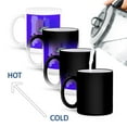 thumbnail image 4 of 3drose, Happy 91st Birthday, Strawberry Ice Cream Cone on Abstract, Purple, 11oz Magic Transforming Mug, 4 of 7