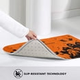 thumbnail image 4 of Halloween Front Door Mat, Halloween Orange Ghost Halloween Decorations Indoor Mats for Bedroom Bathroom Kitchen, Halloween Decor Non-Slip Carpet Entryway Mat 20x31.5in, 4 of 6