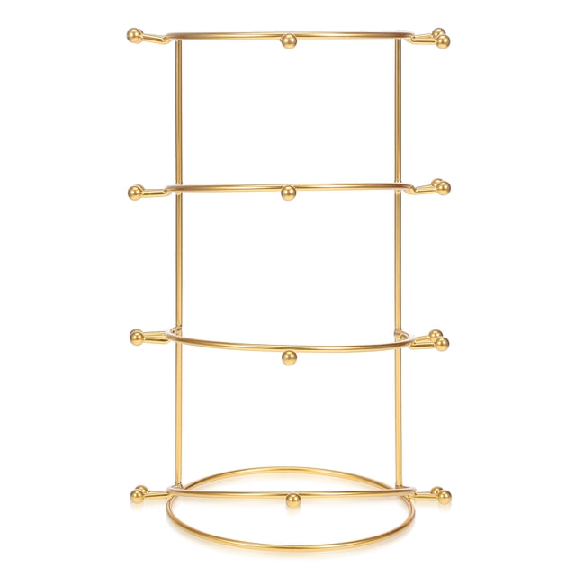 MasteelfCA Bridal Crown Display Metal Rack 4-tier Crown Display Stand Hairband Storage Rack