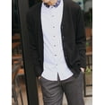 thumbnail image 6 of TOPTIE Men's Business Sweater Knitting Cardigan Fashion Warm Coat Jacket-Style2 Black-2XL, 6 of 8